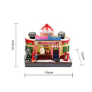 Christmas Lighted Music Box Resin Santa Ornament Gift Box Xmas Decorative Gift for Home Kitchen Cafe Window Holiday Party