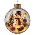 Christmas Story Decorations With Lights Creative Nutcracker Reindeer Snowman Glowing Christmas Tree Decor Pendant Crystal ball
