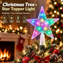 Christmas Tree Top Star Light Glowing Star Lamp Christmas Decoration Home Party Supplies Navidad Holiday Ornament Gift