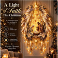 Christmas,Bethlehem Star of Faith,Lighted Nativity Wall Decor,Glowing Christmas Hanging Ornament,LED Lights for Indoor