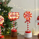 Christmas Stop Here Decor Santa Stop Here Tree Topper Desk Lamp LED Santa Stop Here Tree Topper Window Decorative Lights