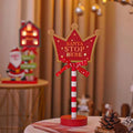 Christmas Stop Here Decor Santa Stop Here Tree Topper Desk Lamp LED Santa Stop Here Tree Topper Window Decorative Lights