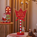 Christmas Stop Here Decor Santa Stop Here Tree Topper Desk Lamp LED Santa Stop Here Tree Topper Window Decorative Lights