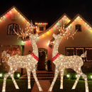 Christmas Lighted Deer Decoration Light Led Reindeer Elk Luminous Sculptures Garden Lawn Outdoor Yard Christmas Drop Ornaments
