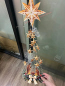 Christmas,Bethlehem Star of Faith,Lighted Nativity Wall Decor,Glowing Christmas Hanging Ornament,LED Lights for Indoor