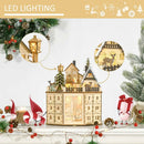 Christmas Wooden 24 Countdown Arrival Music Calendar Wooden Office Desktop Decorations Bedroom Arrival Village Scene Ornaments