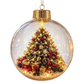 Christmas Story Decorations With Lights Creative Nutcracker Reindeer Snowman Glowing Christmas Tree Decor Pendant Crystal ball