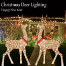 Christmas Lighted Deer Decoration Light Led Reindeer Elk Luminous Sculptures Garden Lawn Outdoor Yard Christmas Drop Ornaments
